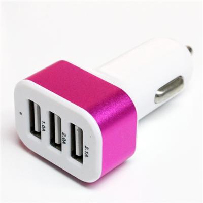 China Aluminum Car Phone Charger 3 Usb for sale