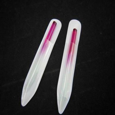 China Popular New Design 3D Shape Cylindrical Glass Nail File for sale