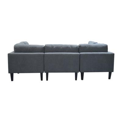 China (Other) Adjustable modern corner with comfortable dark gray futon backrest soft and comfy sofa bed for sale