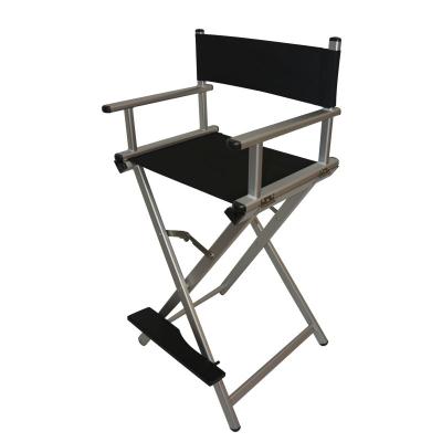 China Portable Minewill Collapsible Black Folding Make Up Chair Professional Custom Aluminum Makeup Artist Director Chair for sale