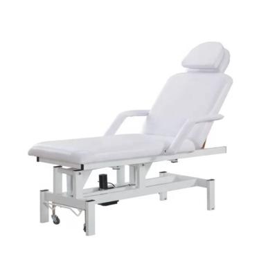 China Strong Bearing Chair Treatment Massage Facial Heater Metal Strength Spa Salon Electric Foldable Luxury Massage Table Adjustable Electric Facial Heater for sale