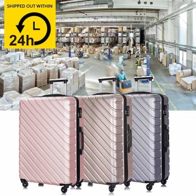 China ABS Trolley Spinner Suitcase Hardshell Travel Bag For 4 Pcs Luggage Set for sale