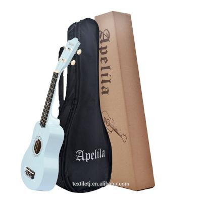 China Acoustic Guitar 21 Inch Soprano Ukulele Mini Guitar Musical Acoustic Instrument with Bag, Pick, Strings, for Beginner Light Blue for sale