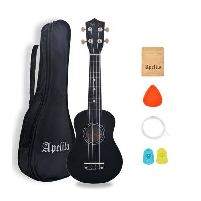 China Apelila Slim Black Body Guitar Mini Ukulele Best Price Optional Color for sale