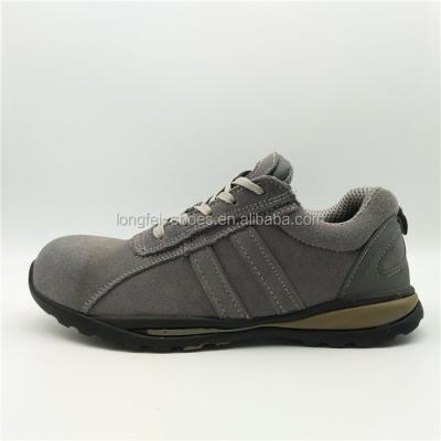 China Factory Direct Sale Cow Suede Leather Steel Toe China Cemented Safety Shoes for sale