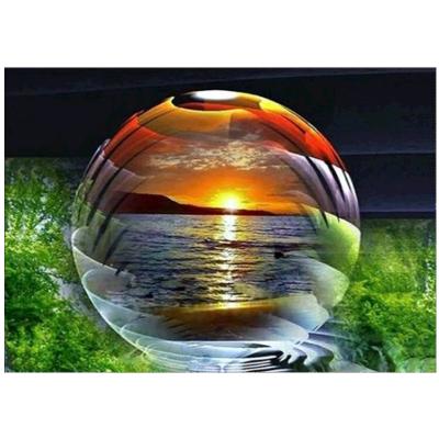 China Modern Beach Art Landscape Wall Art Canvas Painting Natural Landscape Living Room Diamond Painting for sale