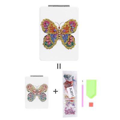 China Modern Butterfly/DIY Diamond Heart Shaped Special Shaped Mirror for Girls Ultra-thin Mirror and Girls Mini Makeup for sale