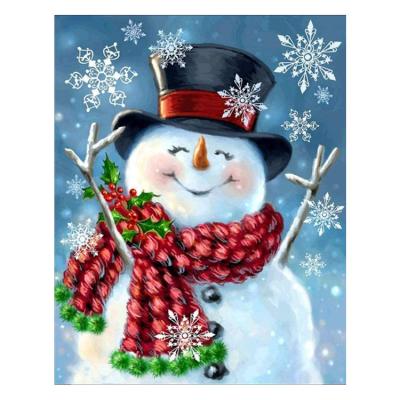 China Modern DIY Diamond Cross Stitch Full Diamond Christmas Snowman 5d Diamond Painting for sale