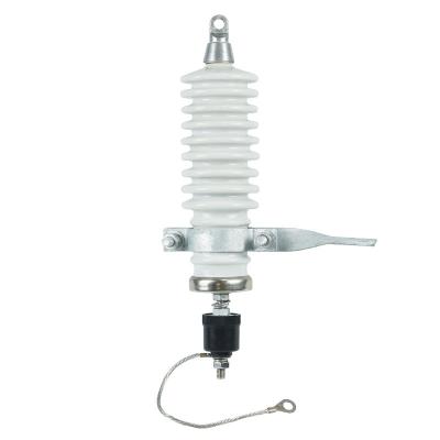 China High Quality Ceramic BDN Zinc Oxide Interceptor With Arrest Bracelet 11kV Porcelain Lighting Interceptor for sale