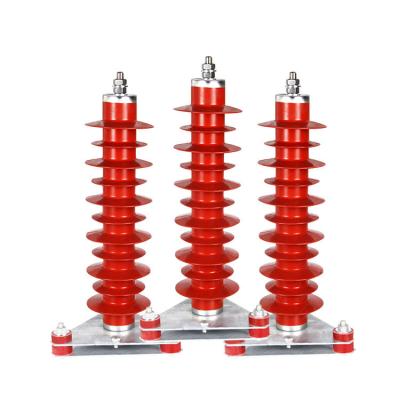 China Polymer Power Distribution Grounding System Tower Lighting Arrester Compound Rod 33kV Surge Arrester for sale