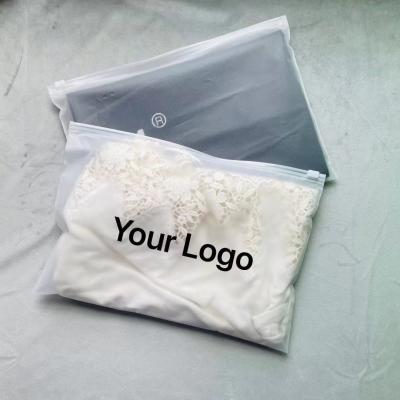 China Eco Friendly Recyclable Custom Printed Plastic Frosted Ziplock Bag For Small Business Garment Clothing Zipper Packaging Bag for sale