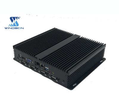 China Dual Network Six Serial Ports 6COM Gemini Lake J4125 Control Host DDR4 Micro Industrial Computer 6USB 213*235*52mm for sale