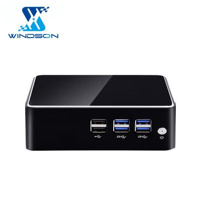 China CPU Core Fan Temperature Control Host Mini All-aluminum WIFI Network Ports i3/i5/i7 Host Smart Home/Commercial/Industrial Office Support Dual Ports for sale