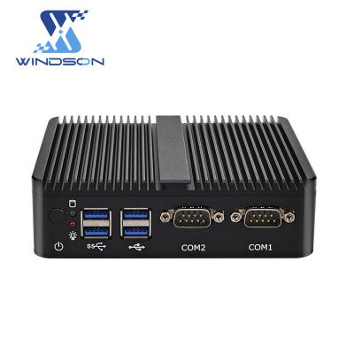 China Wall Mounted Convenient USB WIFI Server Host Dual Network Dual String Small Industrial Host J4105 J4125 Small Desktop SSD RDA 180*125*55mm for sale