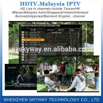 China o apk de ip9000 malaysia esclarece o apk chinês esperto do iptv do astro de malaysia do apk de Indonésia Singapura HDTV da caixa da tevê do andróide de IPTV à venda