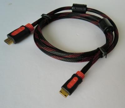 China 10.2 Gbps High Speed HDMI naar Mini HDMI Kabel met twee ferrietkernen 1080p HDMI-kabels Te koop