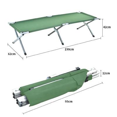 China Stable Camping Outdoor Metal Portable Steel Aluminum Military Army Folding Collapsible Bed for sale