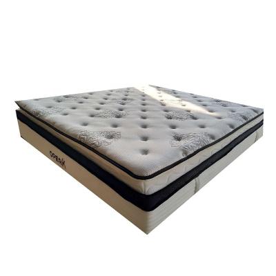 China Luxury Pocket Top Euro Pillow Top Spring Freestanding Latex Coils Cooling Mattress With Belt for sale