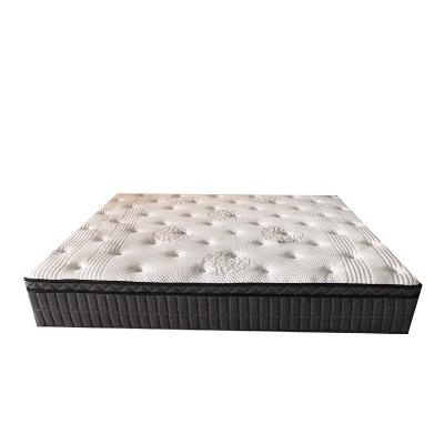 China Cooling Small Independent Coils Deluxe Latex Pillow Top Euro Top Pocket Spring Mattress With Belt for sale