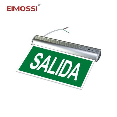 China Exit Light Led Emergency Aluminum Acrylic Green Board White Words Led Emergency Lighting Exit Sign 220v Fire Emergency for sale