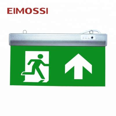 China Aluminum Acrylic LED Emergency Light Exit Battery Holder Blackout Running Man LED EMERGENCY EXIT Sign for sale