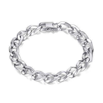 China Hot Selling Men's Classic Bracelet Men Chain Cuban Bracelet Wrist 316L Simple Stainless Steel Women For Hip Hop Fashion Jewelry Gift Wholesale for sale