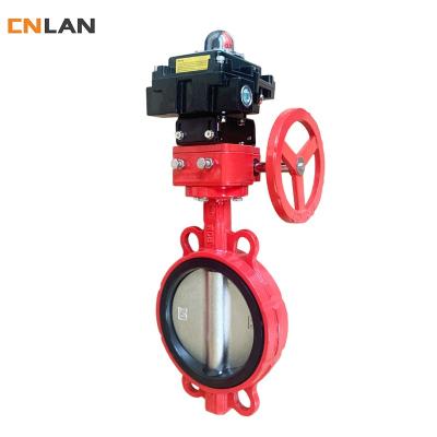 China OEM General Turbine Wafer Butterfly Valve, Signal Turbine Indicator Light Gasket Centerline Explosion Proof Soft Butterfly Valve for sale