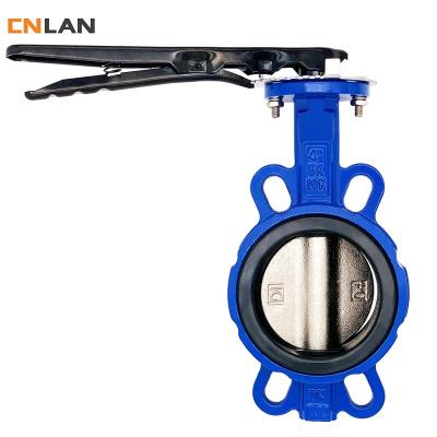 China OEM General Handle Wafer Butterfly Valve , DN50-DN300 Center Line Soft Seal Butterfly Valve for sale