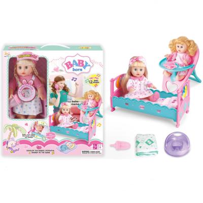 China 14 Inch Silicone Educational Baby - Doll With 12 English IC Sounds For Kids And Children To Play House for sale