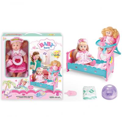 China 14 Inch Silicone Educational Baby - Doll With 12 English IC Sounds For Kids And Children To Play House for sale