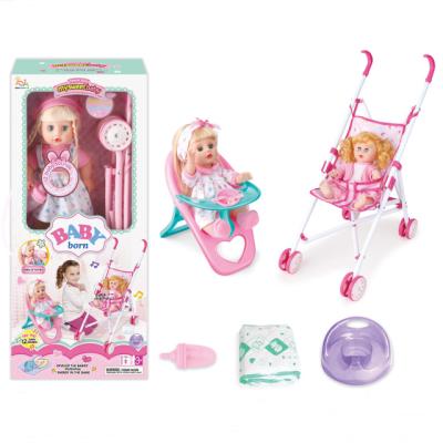 China 14 Inch Silicone Educational Baby - Doll With 12 English IC Sounds For Kids And Children To Play House for sale