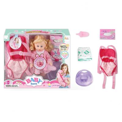 China 12 Inch Silicone Educational Baby - Doll With 12 English IC Sounds For Kids And Children To Play House for sale