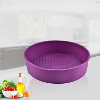 China Viable High Quality Round Microwave Oven Parini Silicone Food Grade Non-Stick 9 Inch Bundt Cake Pan for sale