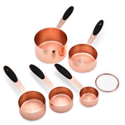 China New Design Metal Colored Flour Baking Plastic Combo Spoon 9 Pieces Measuring Cup With Measuring Cup for sale