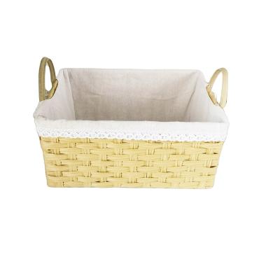 China Sustainable Metal Frame Hand Weave PP Storage Basket for sale