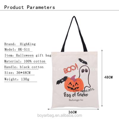 China 2016 eco-friendly cheapest canvas halloween ghost handbag wholesale. for sale