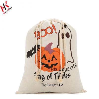 China Eco - Friendly Durable Cotton Large Shopping Bag Drawstring Halloween Bags Wholesale for sale