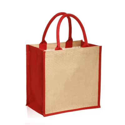 China Custom Burlap Reusable Factory Personalized Plain Jute Tote Bag Eco Friendly for sale