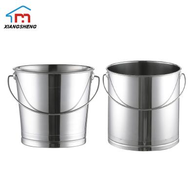 China OEM High Durable Polished Storage Wine Water Metal Beer Bucket Barrel Stainless Steel Ice Bucket for sale