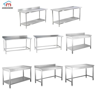 China 2020 Restaurnts Best Sales Stainless Steel Work Bench Table Stainless Steel Prep Table With Under Shelf for sale