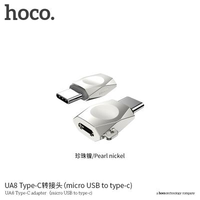 China Convenient hoco UA8 Type-C Audio Adapter (Micro USB to Type-C) Cable with MIC for PC for sale