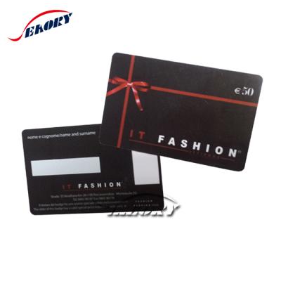 China Fashion Smart Card Gift Certificate With Signature In The Back Color Factory Price Plastic Chip Cards for sale