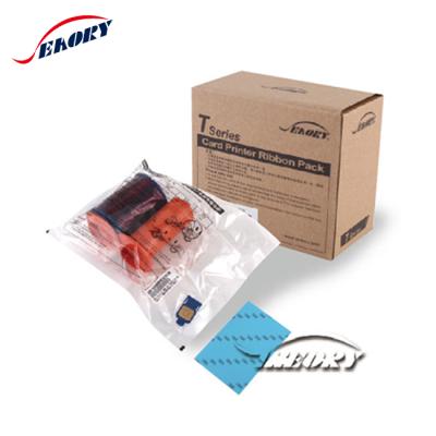 China Original Full Color Panel YMCKO Color Ribbon For Seaory S21 S22 PVC ID Card Printer for sale