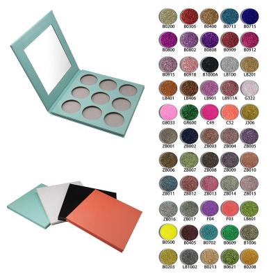 China Waterproof Wholesale 9 Color Glitter Eyeshadow, Wet Powder Cosmetics Eyeshadow Palette for sale