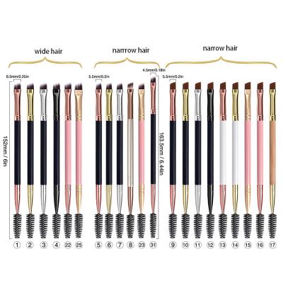 China Makes Apply Slim Angled Brush Private Label Spoolie Eyebrow Brush Custom Pencil Makeup for sale