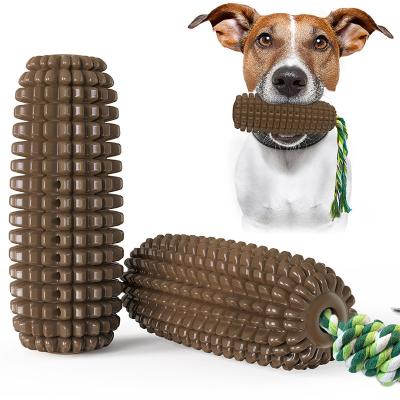 China Stocked Corn Cleaning Toothbrush Molar Large Pet Chewers Toys Interactive Movement Rope Squeak Dog Chew Toys for sale