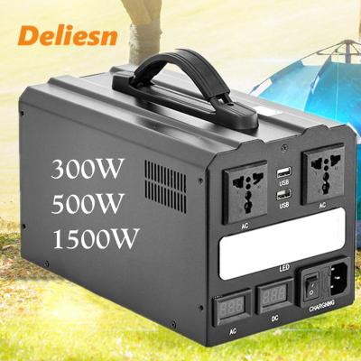 China Type C System 300W 500W 1500W Solar Generator 110V 220V Solar Power Portable Power Station With Home Camping for sale