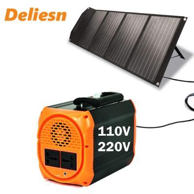 China Type C Power Station 110v 220v Power Bank 300w 500w Generator Solar Power Station Home Portable Solar Generator for sale