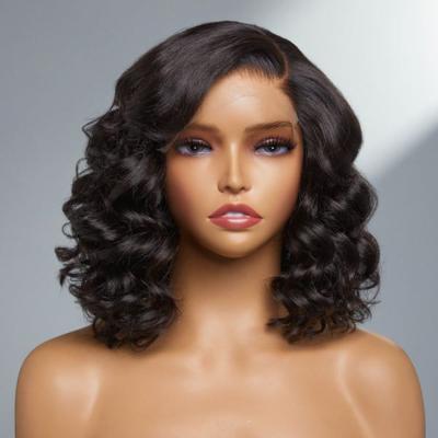 China Body Wave 8 10 12 14 Peruvian Short Bob Body Wave Wigs Full Lace Hd Women Inch Hair Transparent Bob Wigs 12A Grade for sale