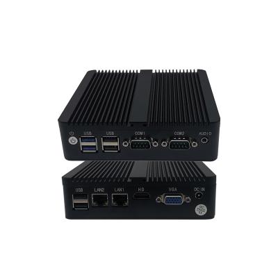 China Industrial metal mini pcJ1900 fanless NANO J4125 J1800 N2840 N2930 4GB 64GB RAM desktop barebone ssd cheap price fanless for sale